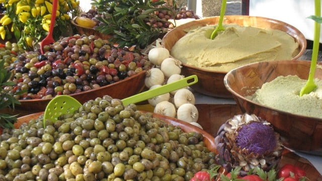 olives, tapenade, fresh vegtables, olive oil, ripe fruits