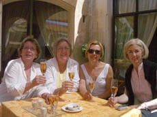 Good friends enjoying good times on tour in Provence