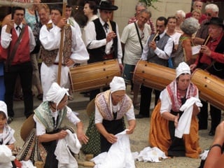 French folk cuture in small hilltop towns