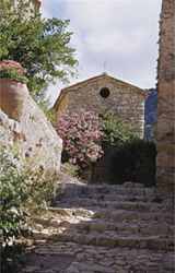 Charming village laneway in Provence with delights around every corner