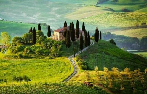 The beautiful hills of Tuscany, part of our Aromas of Tuscany Tour
