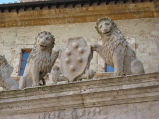 Medici lions in Tuscany Italy
